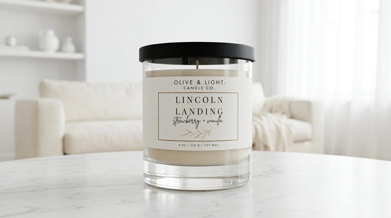 Lincoln Landing Candle — Strawberry & Vanilla