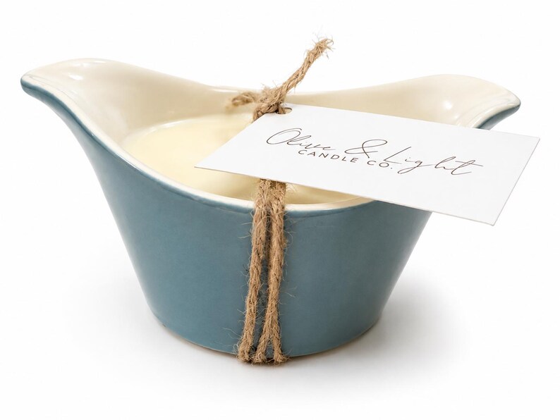 Mandarin & Lemon — 12 oz Candle — Blue Ceramic Vessel