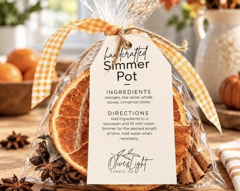Fall Simmer Pot Kit | Handcrafted Autumn Home Fragrance | Dried Orange & Cinnamon | Cozy Housewarming or Hostess Gift