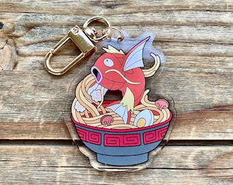 Ramen Magikarp  2 Inch Acrylic Keychain Charm