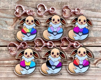 Eevee Pride  2 Inch Acrylic Keychain Charm