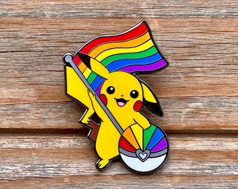 Pride Pikachu Pokemon Hard Enamel Pin