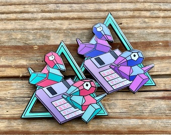 Vaporwave Porygon - Electric Soldier Porygon - Pokemon Hard Enamel Pin