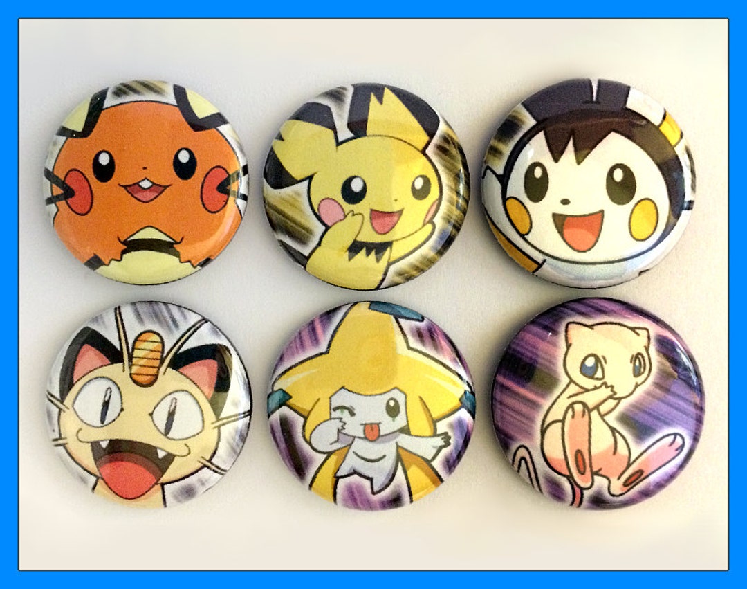 Choose 1 Cute Pokemon Button Etsy