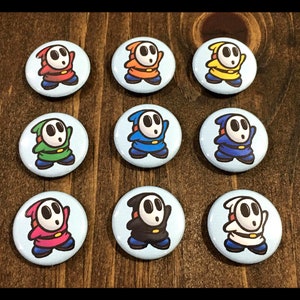 Shy Guy Button Pinback Set
