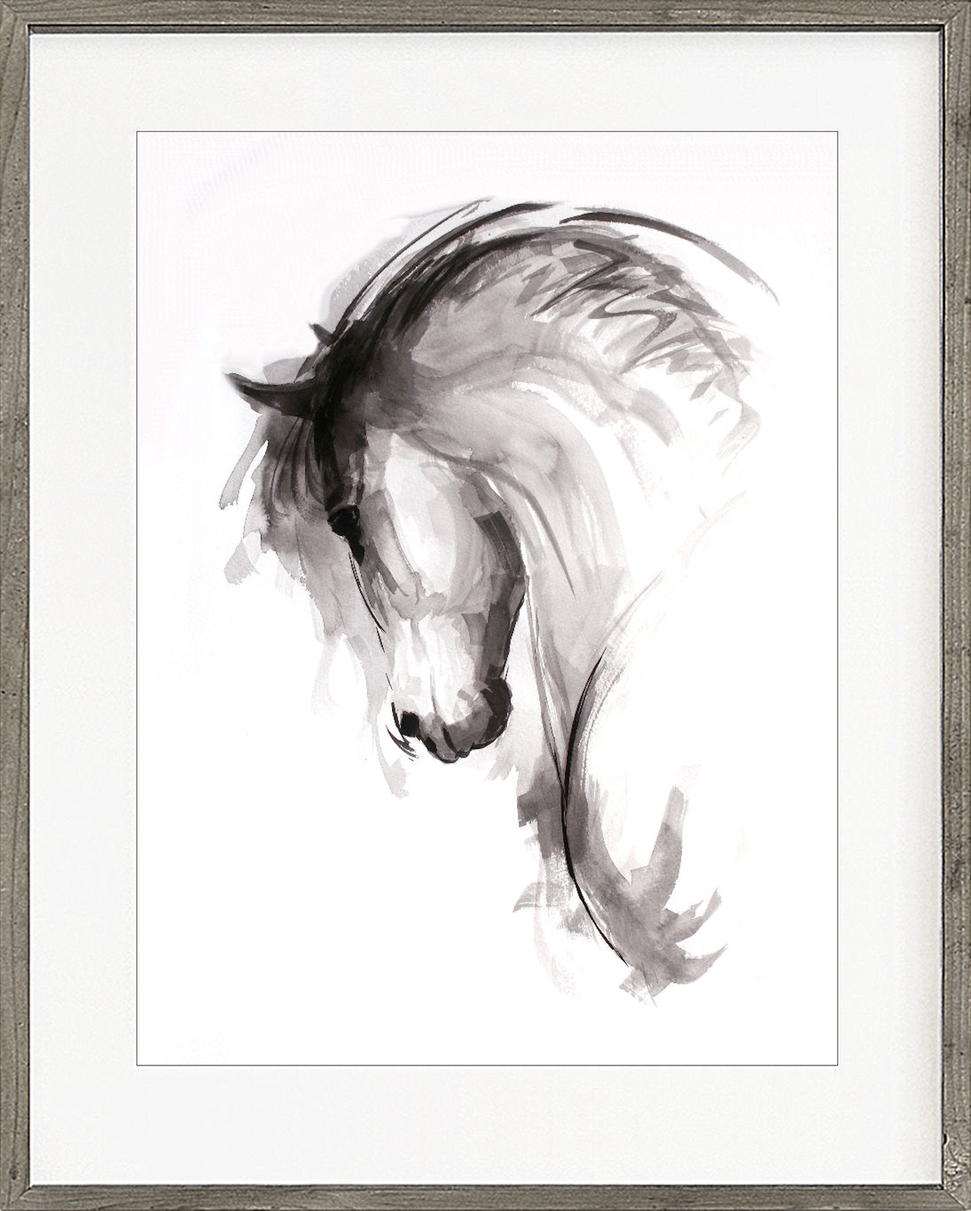 Contemporary Horse Art Print Equine Art Ink Art Gift for Etsy UK