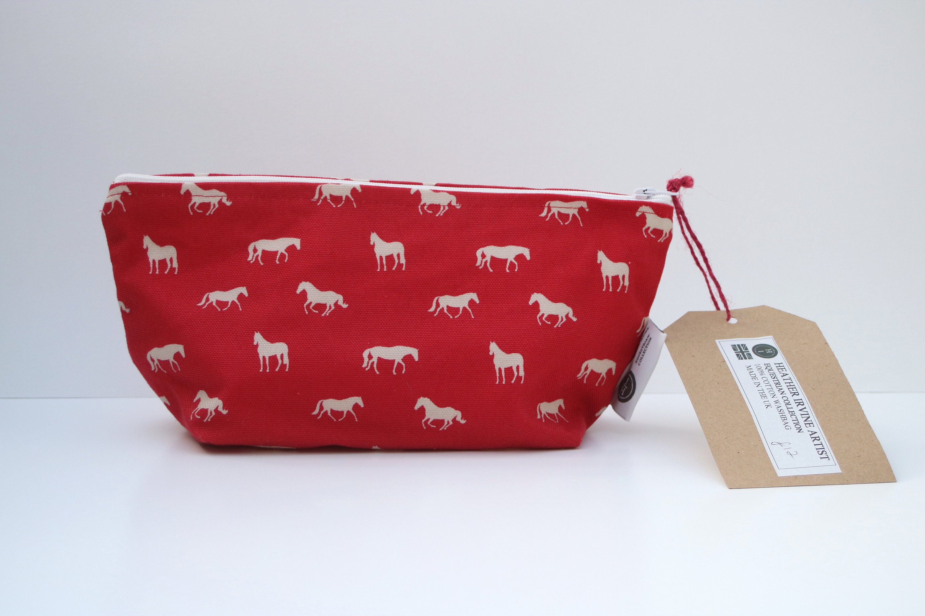 Horse Wash Bag Cosmetic Bag Bright Horse Print Purse Make up Etsy UK