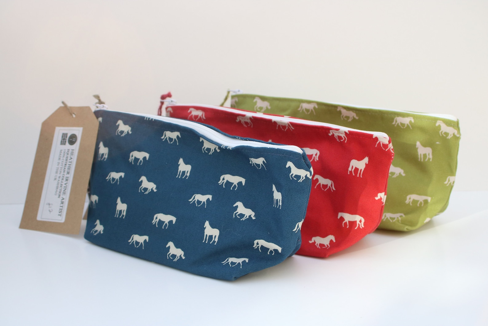 Horse Wash Bag Cosmetic Bag Bright Horse Print Purse Make up Etsy UK
