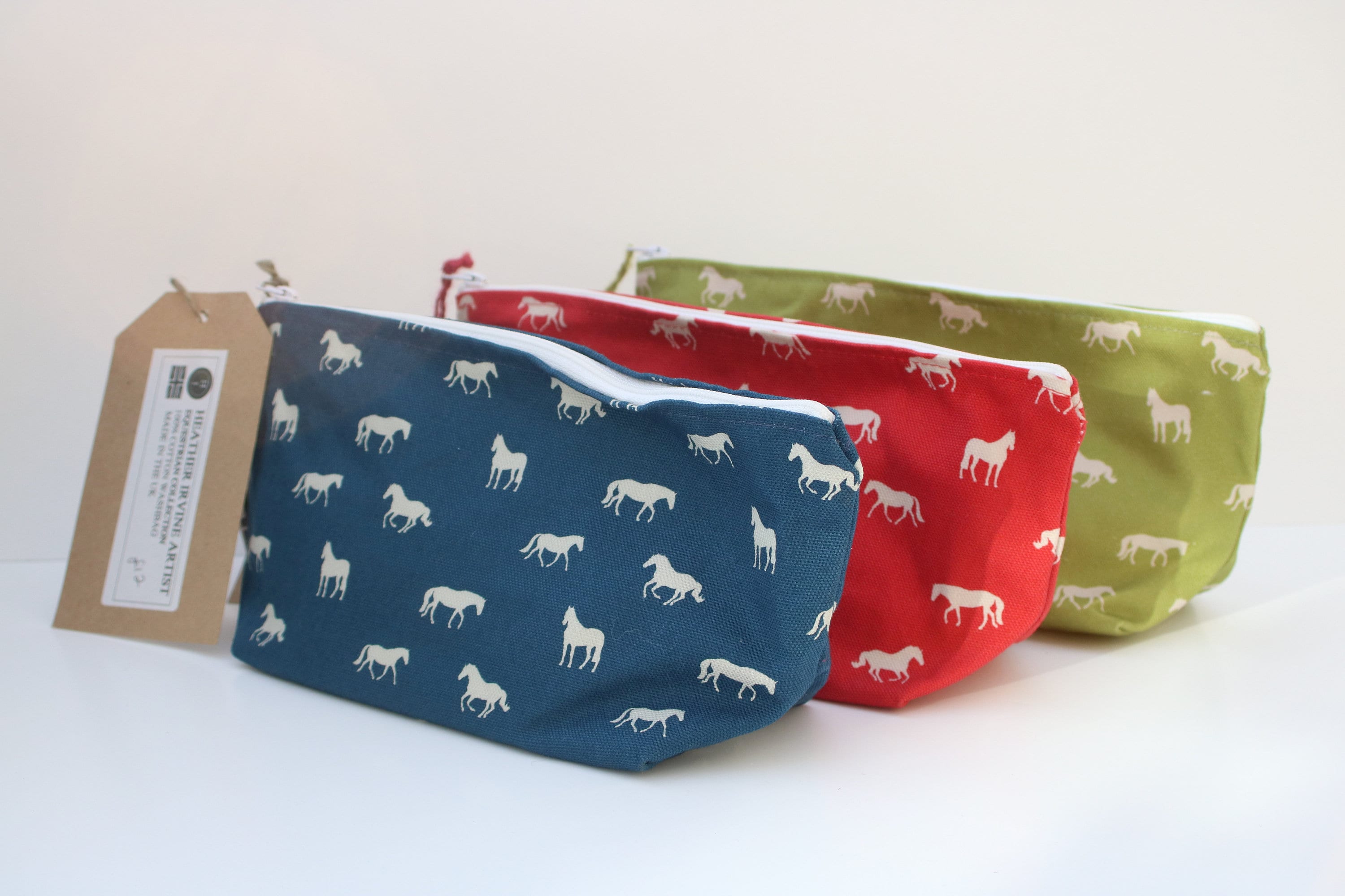 Horse Wash Bag Cosmetic Bag Bright Horse Print Purse Make up Etsy UK