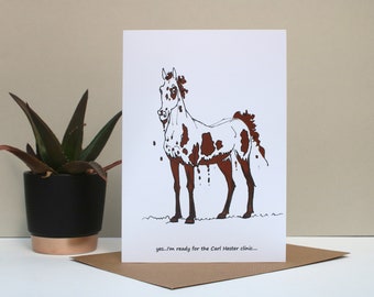 Funny horse Christmas or birthday card, Equine thank you card, Dressage gift for horse lover, Horse rider gift, Comedy equestrian card