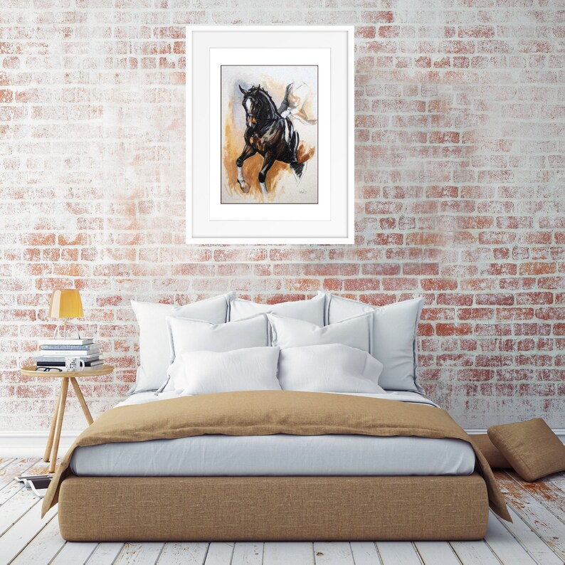 Dressage Art Horse Print Horse Wall Art Equine Home Decor Etsy