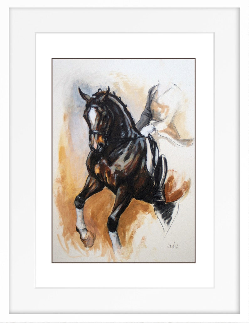 Dressage Art Horse Print Horse Wall Art Equine Home Decor Etsy UK
