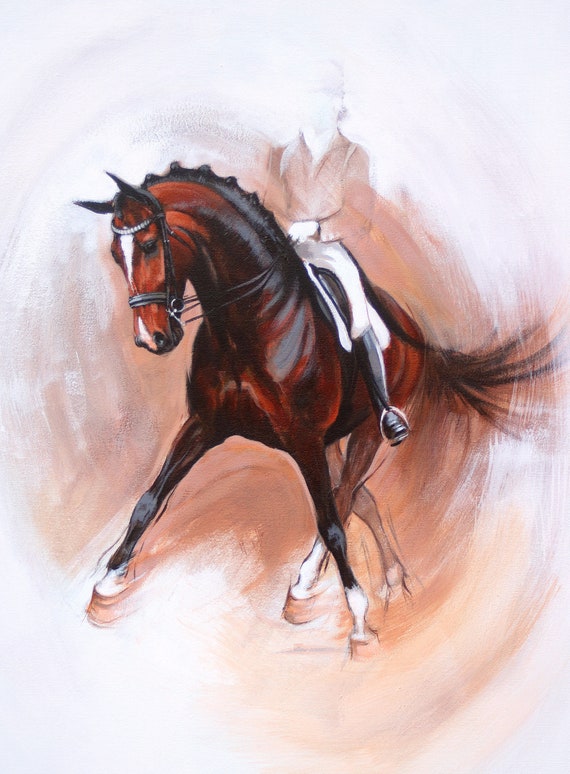 Dressage Horse Print Equine Art Country Home Decor Limited Edition Dressage  Lover Gift Original Mixed Media Wall Art - Etsy