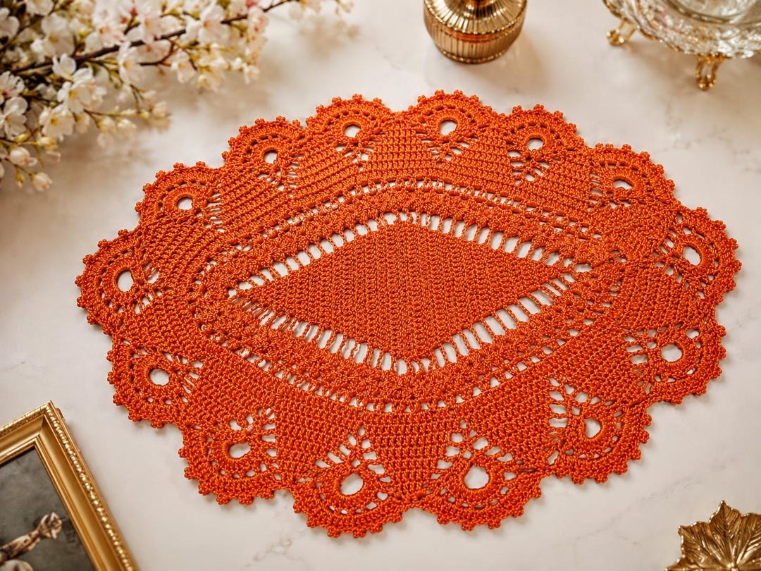 Vintage Textured Easy Crochet Doily Patterns Chart Pdf Filet , Square ...
