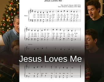 Jesus Loves Me SATB Choir Score: Four-Part Harmony with Piano