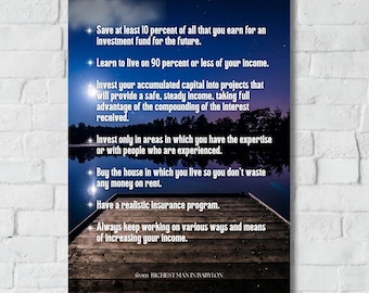 Richest Man in Babylon Print: Motivational Finance Art (Instant Download)