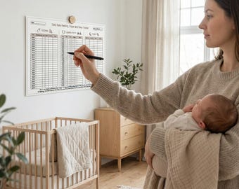 New Parent Baby Tracker, Feeding & Diaper Logs (Printable PDF)