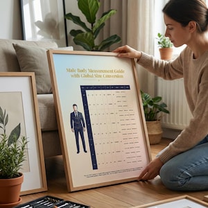 Men’s Clothing Size Chart: International Measurements (PDF Printable)