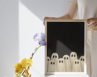Arte mural fantasmal: Decoración otoñal inquietante (descarga digital instantánea)
