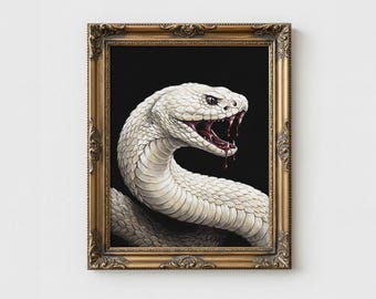 Carnal Viper Print: Dark Academia Decor