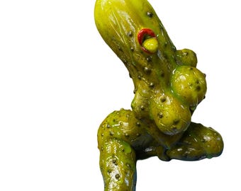 Tickle Pitties Pickle Resin Figure by Cig Neutron Sculpture Hand painted