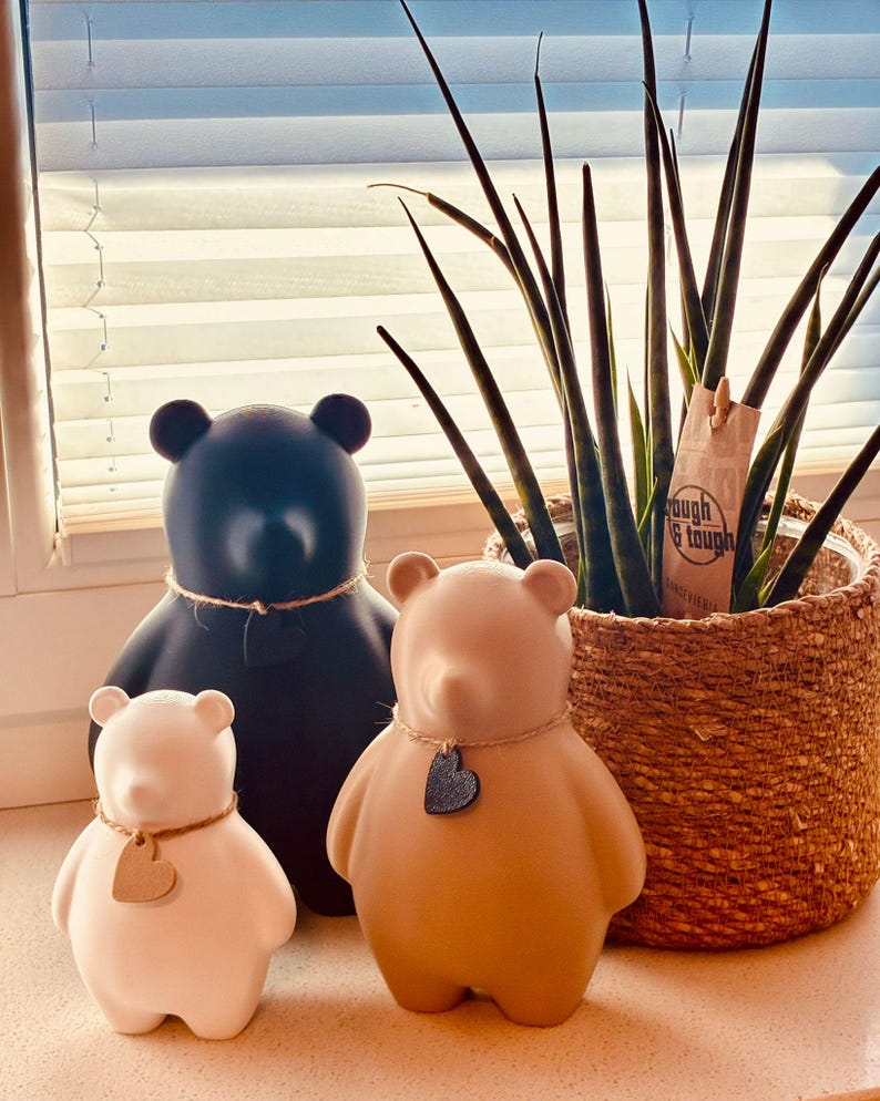 BÄRLY – Moderner Deko Bär | Minimalistische Skandi Figur | Wohnzimmer Deko | Design Wohnaccessoire immagine 3