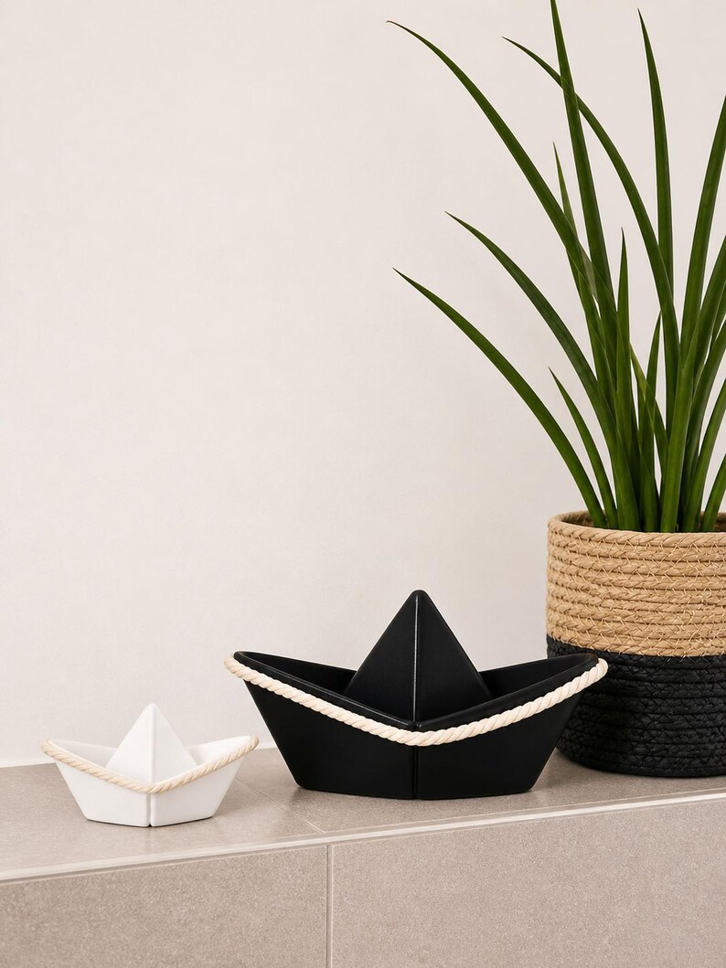 NAMI – Minimalistisches Origami Boot | Skandi Deko Schiff | Moderne Tischdeko | Wohnaccessoire bild 5