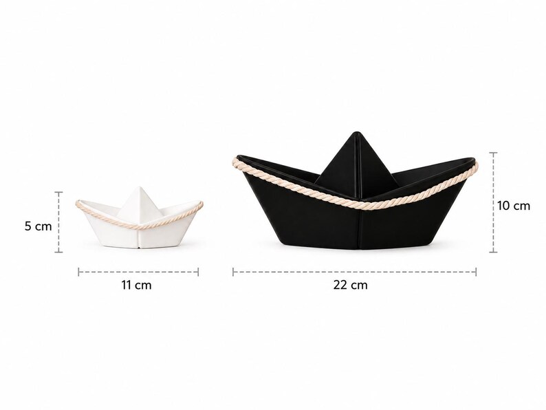 NAMI – Minimalistisches Origami Boot | Skandi Deko Schiff | Moderne Tischdeko | Wohnaccessoire bild 6