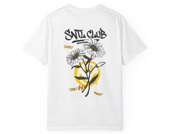 デイジー柄Tシャツ｜スカルクラブのバックプリント