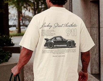 控えめなストリートスタイル 911 ポルシェ Tシャツ | クラシックな911シルエット