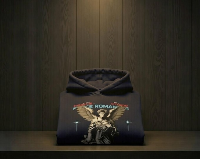 Featured listing image: Dark Marble Angel Hoodie Gothic Statue Back Print Oversized Streetwear Pullover