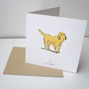 Für die Liebe des Hundes Golden Retriever Grußkarte