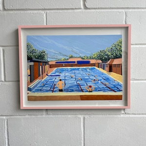Summer at London Fields Lido - Swimming - Pool Painting - London Fields - Lido - Alex Chilvers - Hackney