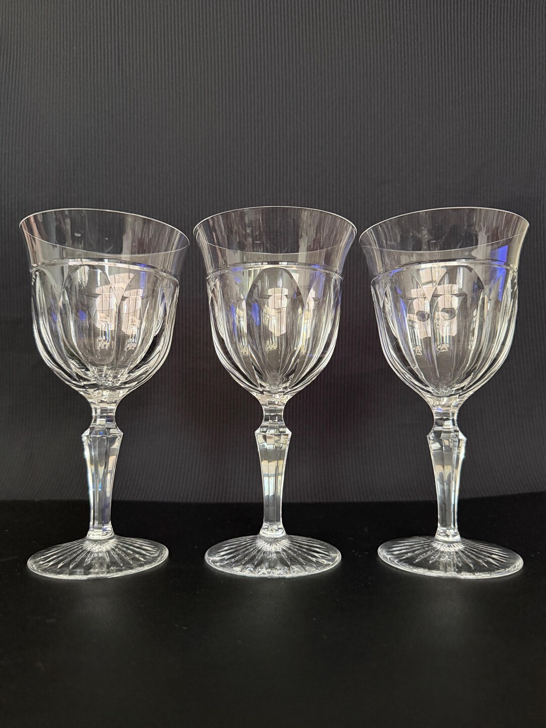 Mgoblets Set of 3 Water Goblets in the Pattern
