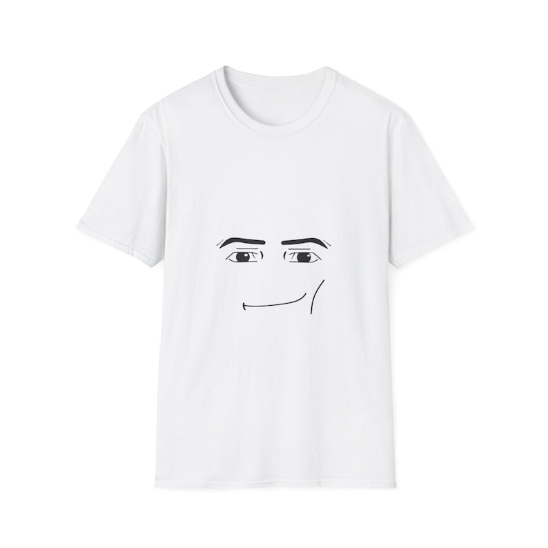 Man Face Meme T-Shirt, Funny Meme T-Shirt, Joke Tee, Gift Shirt, Trending Shirt, Oddly Tee, Roblox Matching Couple T-Shirt image 2