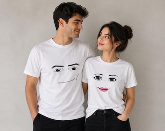 Woman Face Meme T-Shirt | Pink Lips Robloxian Tee | Funny Rizzler Girl Shirt | Matching Couple Gift for Her | Aesthetic Y2K Gamer Girl Top