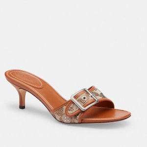 Coach kitten heels Crystal pastel schattige jacquard damessandalen mooi mooi trendy vintage esthetiek