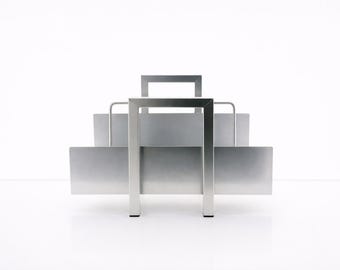 Vintage Bony Design Magazine Rack – Metal – 1980s