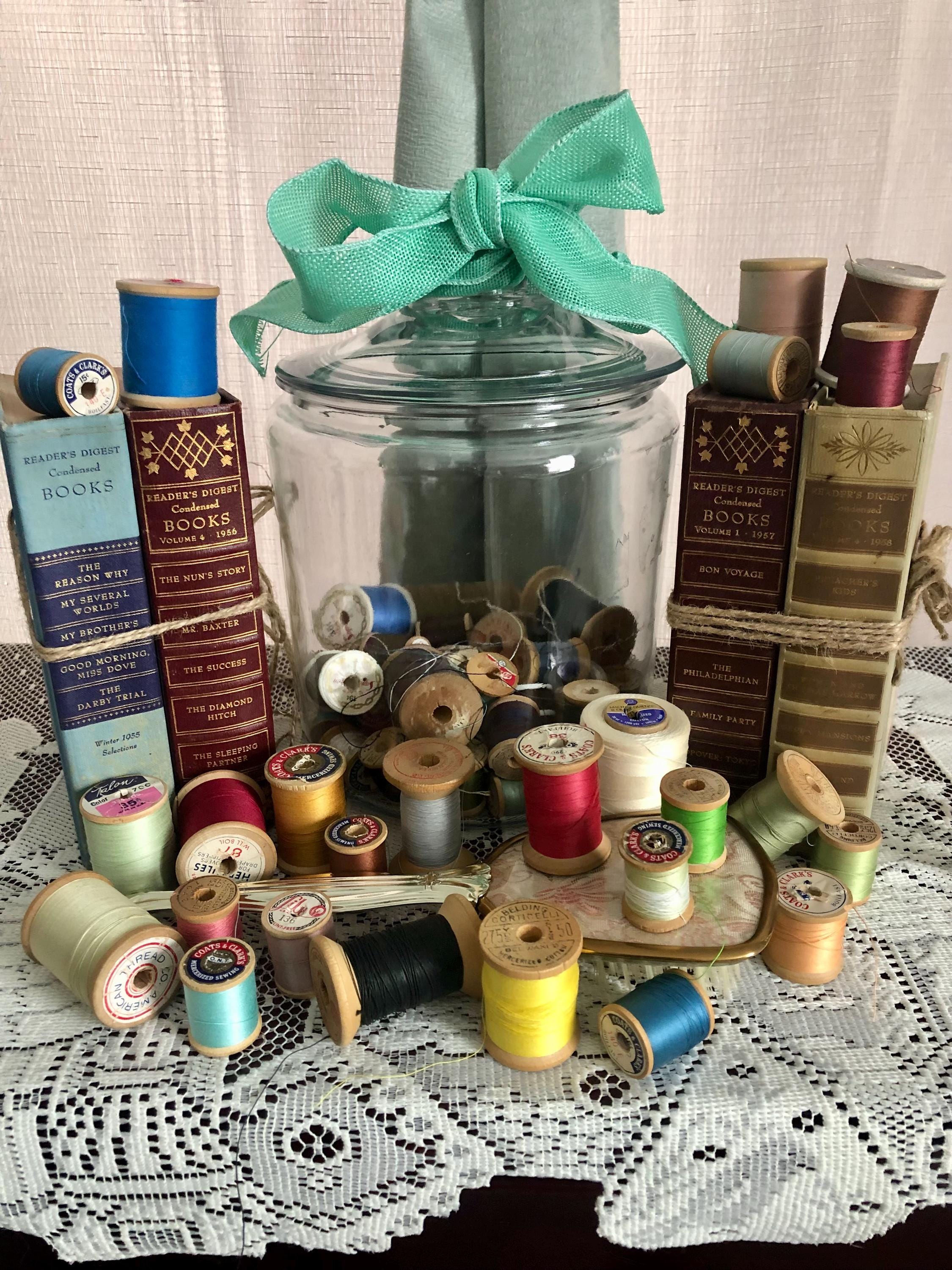 Vintage 1920's-1970's Era Wooden Sewing Thread Spools (colorful ...