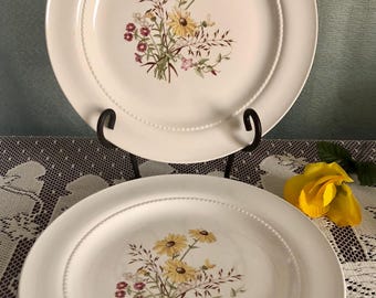 Platos llanos vintage (años 40-50) de Richmond "Brown Eyed Susan" de Harmony House (juego de 2)