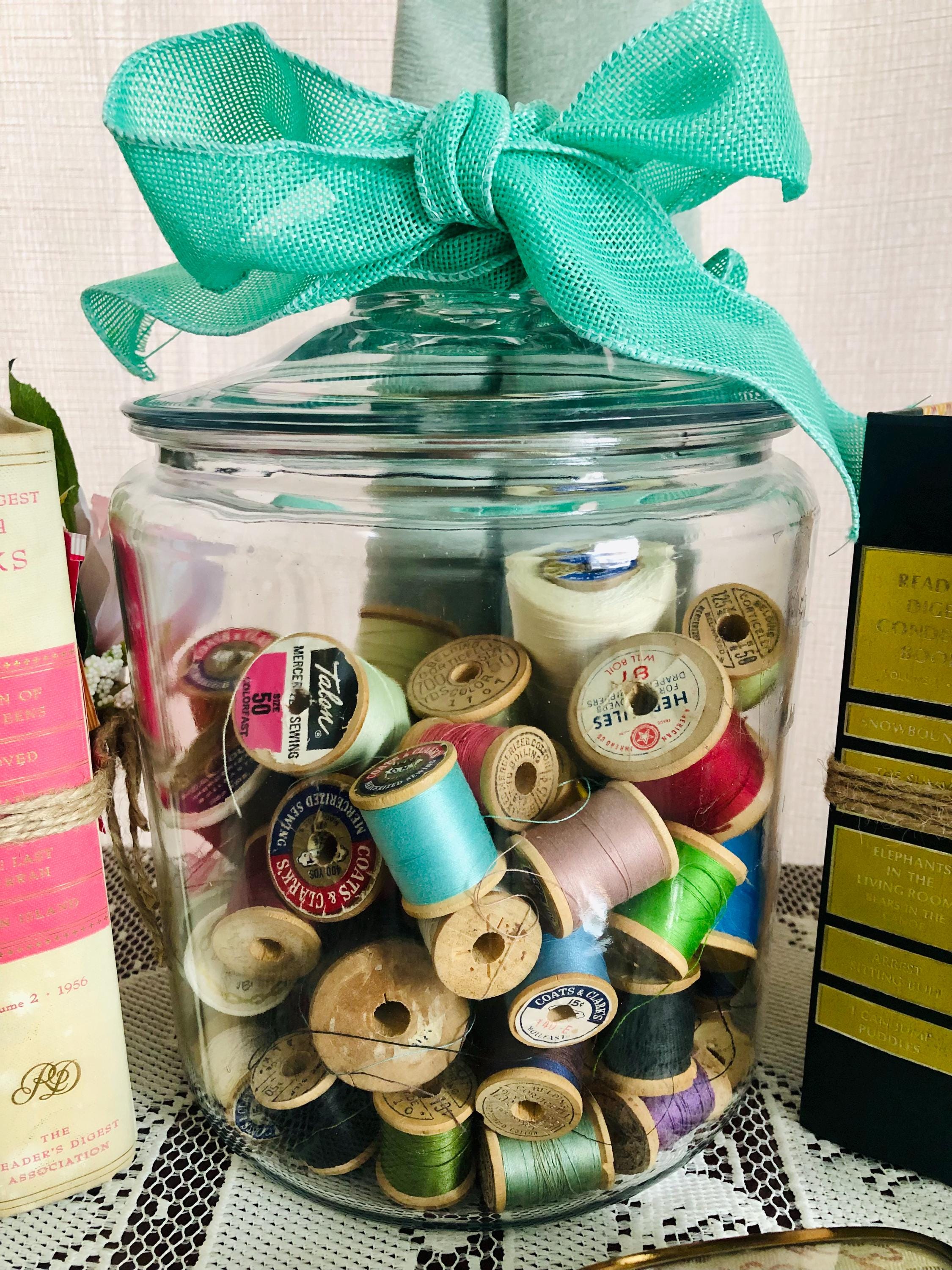 Vintage 1920's-1970's Era Wooden Sewing Thread Spools (colorful ...
