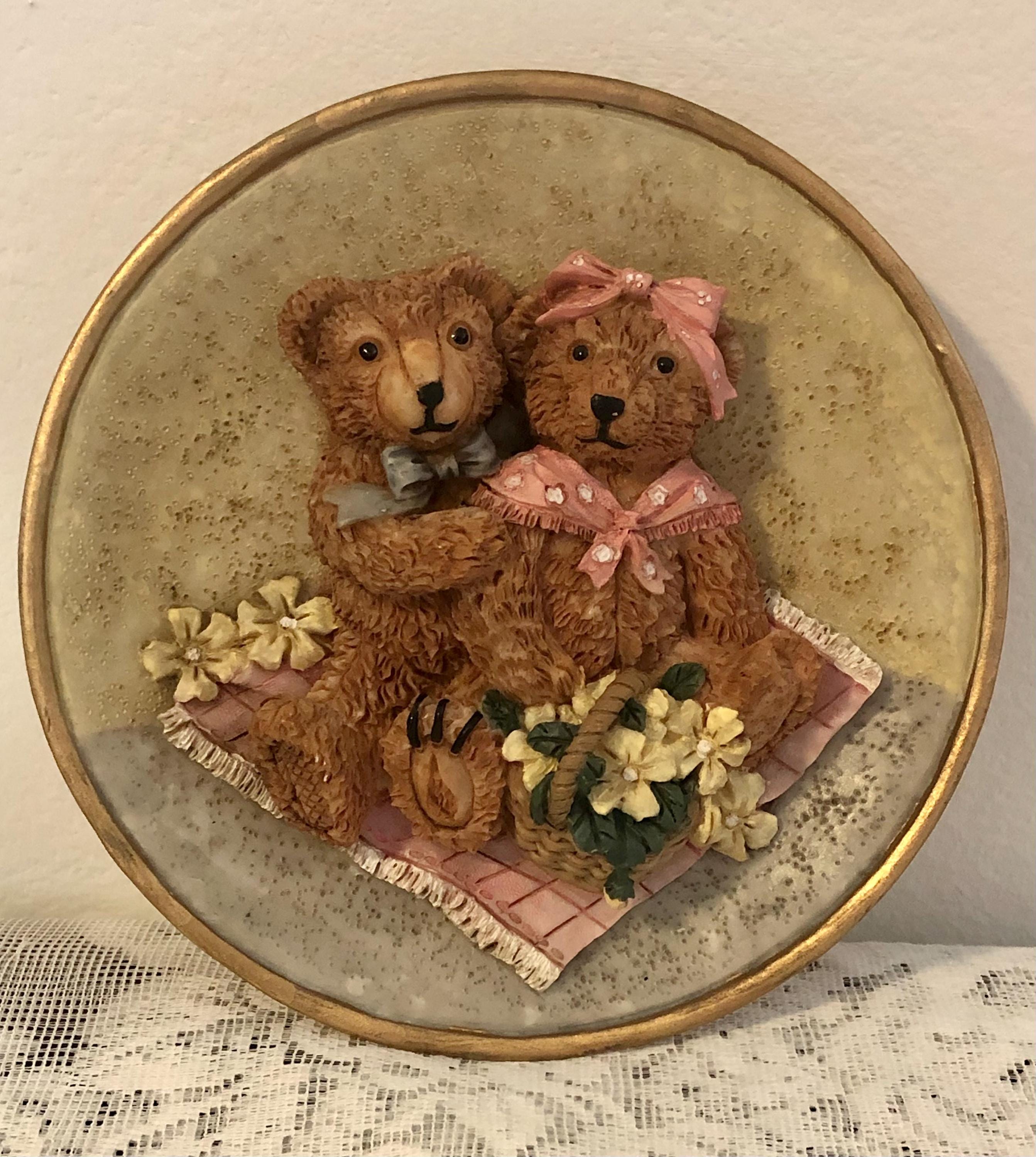 Vintage Teddy Bear Plates - Etsy