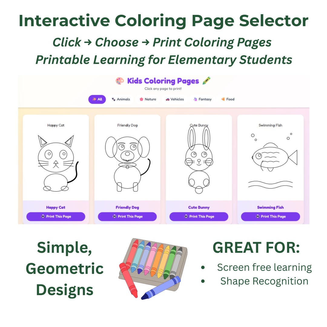 Remote Coloring Interactive Coloring Page — 20 Printable Pages for Kids - Etsy