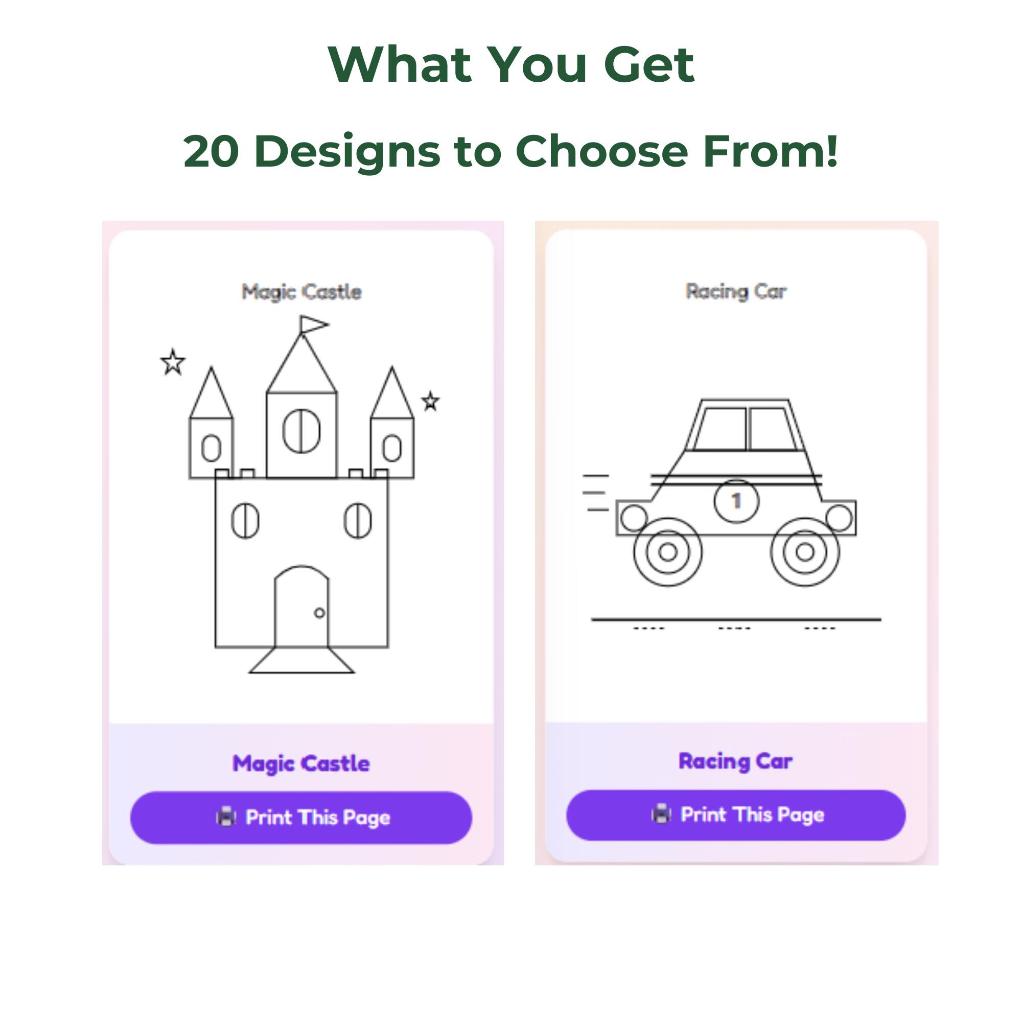 Interactive Coloring Page — 20 Printable Pages for Kids - Etsy