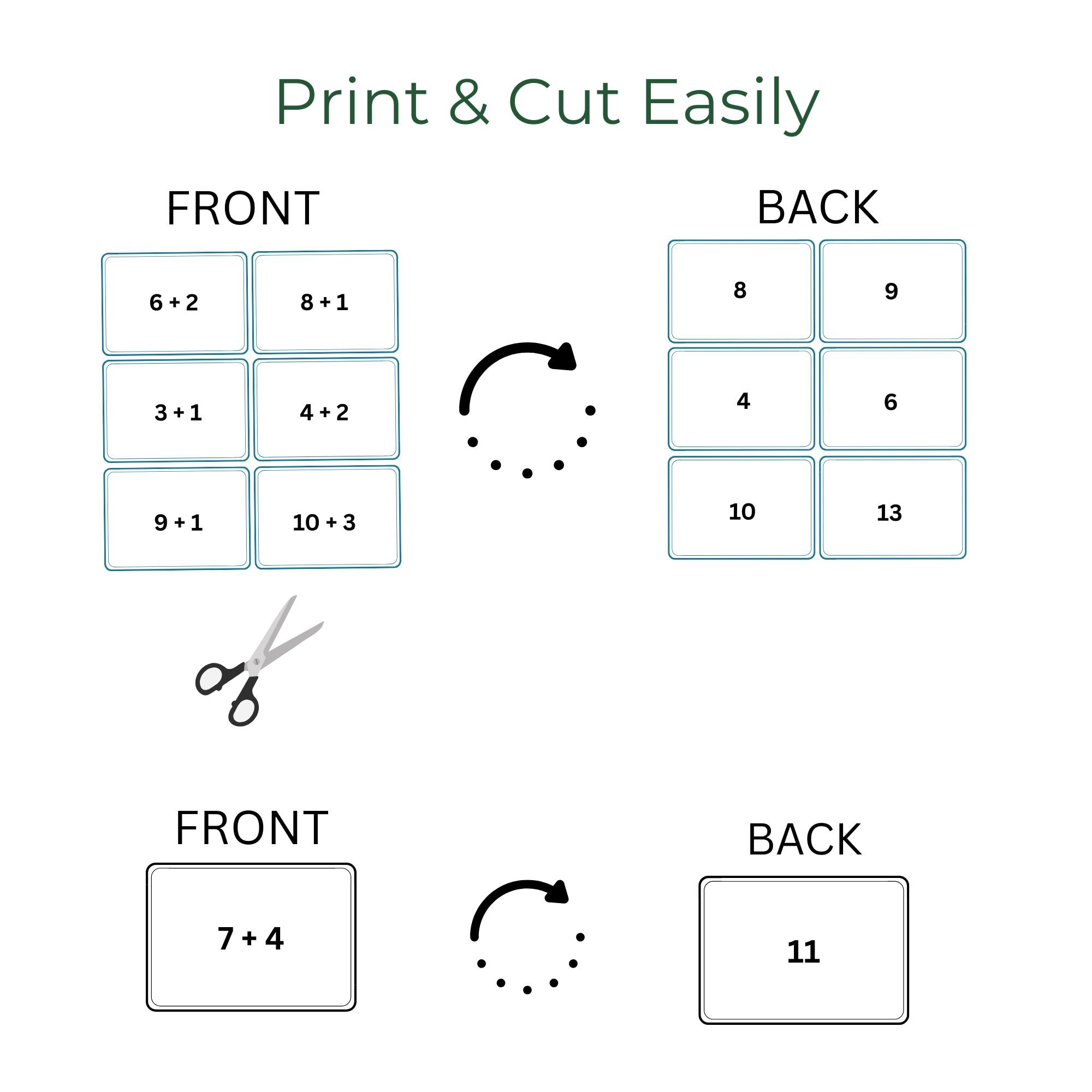 Editable Flashcards Template | Canva Flashcards | Printable Double
