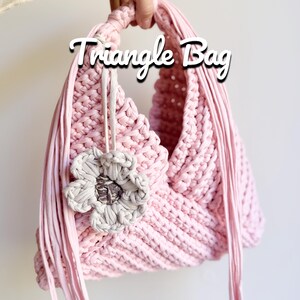 Triangle Bag | Crochet Pattern | Adjustable Strap | Customizable Size | PDF Download