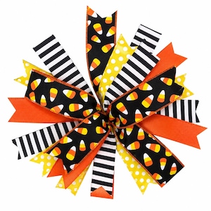 Halloween Candy Corn Haarkranz Schleife
