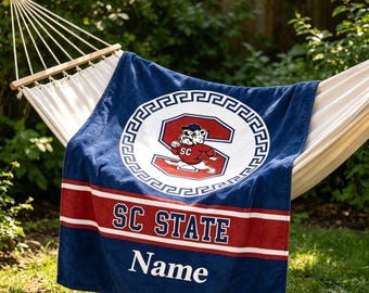 Personalized SC State SCSU Blanket Soft Throw, Grad Alumni Gift, Game Day & Dorm Throw