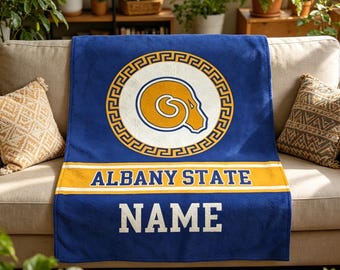 Personalized Albany State Rams Blanket – HBCU Grad Alumni Throw