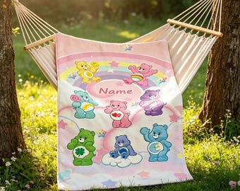 Care Bears Custom Flannel Blanket, Personalized Soft Throw for All Ages